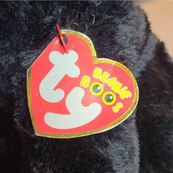 Ty Beanie Boos Tracey the Dog,  8 1/2 inches,  black and white - Picture 6 of 6